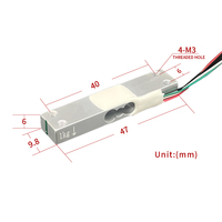 Piezas para báscula digital de cocina DIY HY-616B C2 Mini Celda de carga 1kg 2kg 5V Sensor de pesaje de puente completo de aleación de aluminio