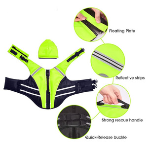 Chaleco Salvavidas <span class=keywords><strong>para</strong></span> <span class=keywords><strong>Perros</strong></span> Ajustable, Duradero y de Alta Visibilidad con Soporte <span class=keywords><strong>para</strong></span> el Cuello, <span class=keywords><strong>Flotador</strong></span> <span class=keywords><strong>para</strong></span> la Barbilla y Asa de Rescate - Product Image 3