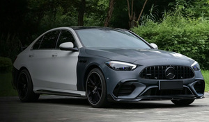 Kit carrosserie pour <span class=keywords><strong>Mercedes</strong></span> Classe <span class=keywords><strong>C</strong></span> W205 2015-2021, mise à niveau vers le modèle W206 C63 AMG 2022-2025 avec pare-chocs avant, pare-chocs arrière et feux arrière - Product Image 2