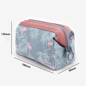 Bolsa de maquillaje impermeable con estampado de flamenco Popular, neceser de viaje, bolsa de aseo, Organizador - Product Image 4