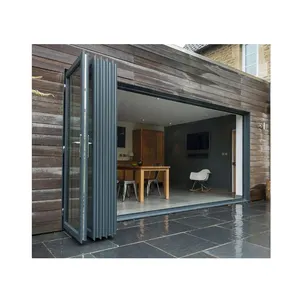 Large design thermal break exterior aluminum alloy accordion door folding entry door