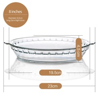 Plat de cuisson en verre borosilicate ambré, écologique, résistant aux hautes températures, à fond plat, pour rôtir la viande, usage domestique