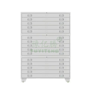 خزانة ملفات معدنية مسطحة من ورق الرسم A1 خزانة ملفات خرائط معدنية خزائن بدروج من الفولاذ - Product Image 1