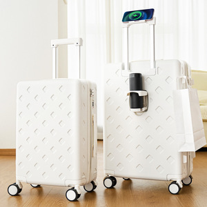 กระเป๋าเดินทางยงเชิง ขนาด 24 นิ้ว สีขาวคลาวด์ ล้อหมุนได้ ปิดด้วยซิป เหมาะสำหรับทุกเพศ รุ่นฤดูใบไม้ร่วง 2024 - Product Image 2