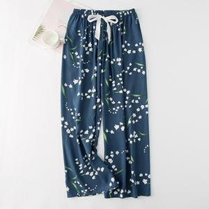 <span class=keywords><strong>Pantalon</strong></span> d'été à fleurs pour femmes à la cheville New Ladies Casual Home Collection Loose Fit - Product Image 6