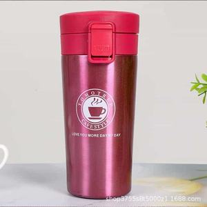 Cross-border Stainless Steel <b>Double</b> <b>Wall</b> Vacuum Insulated Coffee Tumbler Portable Carrying Strap Custom Engraved Logo Business - Product Image 5
