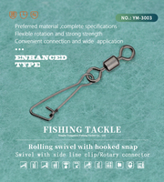 YONGMIAO Pivotant roulant avec crochet Snap Accessoires de pêche Crochet pivotant