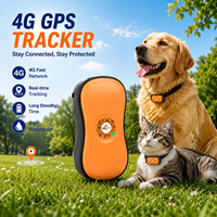Rastreador GPS para Mascotas 4G IP67 a Prueba de Agua 2026 con Posicionamiento LBS, Rastreo en Tiempo Real, Geocerca y Alarma de Batería Baja para PC