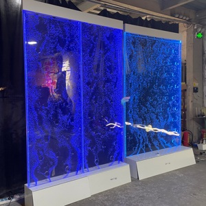 Mur de bulles d'eau à lumière variable LED en acrylique, design moderne pour hall d'entrée de bureau personnalisé - Product Image 6