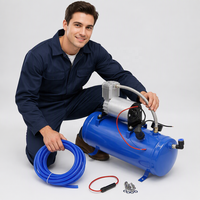 Kit de klaxon à air YCAN 150 PSI 6L 12V ou 24V pour camions, compresseur de klaxon AS172 BLEU ou NOIR