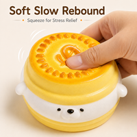 Ensemble de jouets anti-stress à presser à rebond lent, comprenant des jouets en forme de pain crémeux, de beignets patte de chat, de gaufres et de bandes de lait, au toucher moelleux