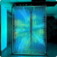 Câble lumineux LED RGB 360 degrés, cube lumineux 3D pleine couleur avec contrôle par carte SD intégrée pour vitrine de centre commercial