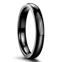 4/6/8mm Grad 2 Reintitan Klassischer Unisex Ehering Großhandel 18K Gold PVD-Beschichtet Hypoallergen Individuelle Gravur