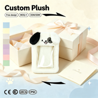 Tempat Kartu Plush Gaya Korea Lucu Custom, Penutup Photocard Kpop, Logo OEM, Kantong Kartu Koleksi, MOQ Rendah