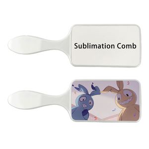 Peine de aire portátil personalizado al por mayor con logo, de plástico para transferencia térmica, en blanco, para mujer, regalos promocionales y empresariales - Product Image 1