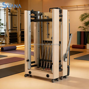 Lit de Pilates en érable pliable et durable avec des caractéristiques réglables pour la salle de sport à domicile et l'entraînement en studio professionnel - Product Image 2