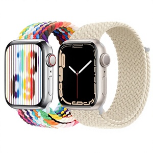 สายนาฬิกาแบบปรับได้สำหรับ <span class=keywords><strong>Watch</strong></span> Ultra 2/iWatch S9/<span class=keywords><strong>S8</strong></span>/S7 ทำจากไนลอนถักแบบวง ขนาด 22 มม. - Product Image 5