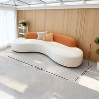 Ensemble de canapés 1688 de haute qualité, chaise de salon moderne et élégante pour hôtel de luxe, dossier au design carré