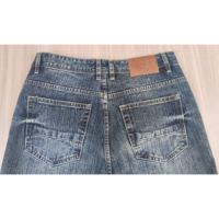 Jean droit basique pour homme, taille mi-haute, délavé, broderie machine, rivets, boutons, hiver/printemps, écoresponsable, décontracté