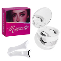 Kit de faux cils magnétiques 3D naturels sans eye-liner, sans colle, réutilisables, extensions de cils magnétiques en gros