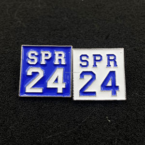 Greek sorority Delta เข็มกลัด24เข็มกลัดสี่เหลี่ยมสีแดงและสีขาว SPR 24ฤดูใบไม้ร่วง25 26 27 lapel PIN เครื่องประดับโลหะผสม - Product Image 3
