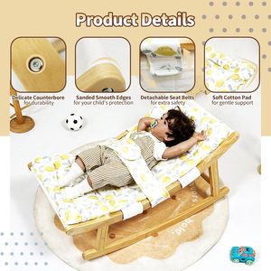 Custom Soothing Baby <strong>Rocker</strong> Recliner and Bouncer with Weight Limit, Gentle Non-Electric <strong>Infant</strong> <strong>to</strong> <strong>Toddler</strong> Chair for Calm Naps - Product Image 3