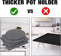 Pads de cuisson en nid d'abeille résistants à la chaleur - Imperméables, extra épais, options colorées, flexibles, durables avec trou de suspension