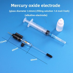 Électrode de référence au <span class=keywords><strong>mercure</strong></span>-oxyde de <span class=keywords><strong>mercure</strong></span> (Hg/HgO) avec double <span class=keywords><strong>pont</strong></span> de sel et solution alcaline - Product Image 4
