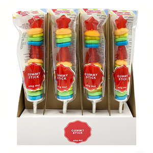 Gomitas con Forma de Barbacoa Hechas a Medida en Fábrica con Sabores Variados en Palitos Suaves - Product Image 1