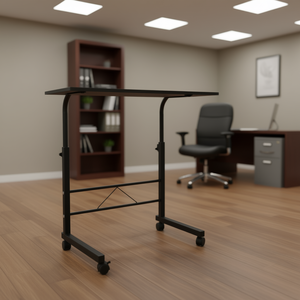 Black Removable <b>Side</b> <b>Table</b> 15MM Chipboard Steel Legs Office Furniture Contemporary Design Modern Appearance Freestanding - Product Image 2