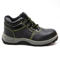 Chaussures de sécurité en cuir véritable avec embout en acier, bottes anti-écrasement, bottes imperméables, chaussures de sécurité pour le travail en forêt pour hommes