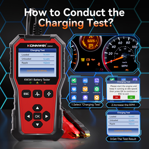 Probador de Baterías Digital KONNWEI KW341 Herramienta Profesional de Gestión de Baterías con Pantalla LCD para Vehículos Recreativos, Autocaravanas y Flotas - Product Image 4