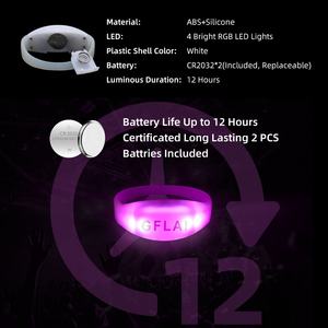 Bracelet LED RGB Programmable personnalisé, cadeaux d'affaires promotionnels, Bracelet à la mode, lumières de fête clignotantes, Bracelet LED - Product Image 2