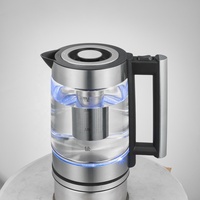 Bouilloire Électrique Portable Sans Fil en Verre Borosilicate Haute Qualité avec Protection Anti-Ébullition à Sec, Contrôle de Température, Utilisation Domestique, Ébullition Rapide