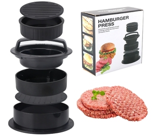 Hamburger Maker-Presse à hamburger robuste pour galettes, tailles de galette individuelles réglables, utilisation propre, également pour les hamburgers végétaliens-ABS - Product Image 4