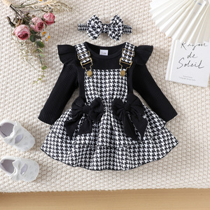 Ensemble Annshine Fashion : Haut <span class=keywords><strong>Harper</strong></span> à manches longues et jupe imprimée pour bébés filles, printemps-automne, avec bandeau en coton - Product Image 2