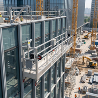 Plateforme suspendue électrique ZLP800 en acier pour travaux en hauteur, échafaudage suspendu en aluminium, gondole pour le nettoyage des façades et des fenêtres en hauteur
