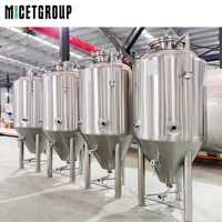 Cuve de fermentation conique en acier inoxydable 304 de 200 L pour brasserie artisanale, unité de fermentation avec contrôle de la température