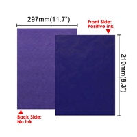 Papier calque Foska A4 100 feuilles noir bleu graphite pour transfert de dessins, gain de temps et plaisir garanti, idéal pour le bureau et la banque