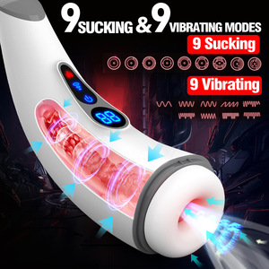 TT FOREST Weicher <span class=keywords><strong>Masturbator</strong></span> für Männer mit 9 Saugmodi, 9 Vibrationsmodi & LCD-Display - Männliches Sexspielzeug Vibrations-Flugzeugbecher - Product Image 3