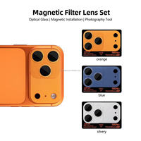 Filtre magnétique en verre trempé 9H 0,4 mm anti-traces de doigts, étanche, filtre UV magnétique, protection d'appareil photo pour 17Pro/17proMAx