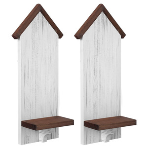 Wooden <b>Wall</b> <b>Mounted</b> <b>Shelf</b> Candle Holder Irregular Shape Living Room Decor Float Design - Product Image 5