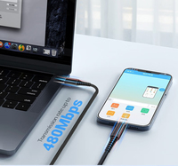 Cable USB Tipo-C a Tipo-C de 0.5m 1m 2m 3m 60W al por Mayor, Compatible con Carga Rápida PD 3A, Cable de Datos para iPhone 15 Pro Max