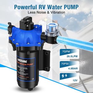 ปั๊มฉีดน้ำ CrestWave 12V DC 7GPM 70PSI แบบไดอะแฟรม 5 ห้อง สำหรับใช้กับเรือ - Product Image 3