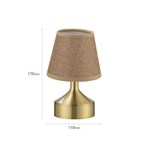 Lampe de table LED sans fil moderne rechargeable portable à commande tactile RGB en aluminium alimentée par batterie pour bar hôtel décorative Ra90 50000 - Product Image 1