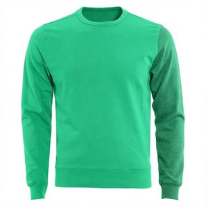 Sudadera de cuello redondo de poliéster y algodón para hombre al por mayor, jersey de punto con cuello alto, manga larga, ropa casual de invierno, logotipo personalizado - Product Image 1