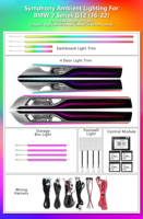 Kit de bande lumineuse LED d'ambiance intérieure pour voiture, style galaxie dynamique et coloré, pour BMW Série 7 G12 2015-2022