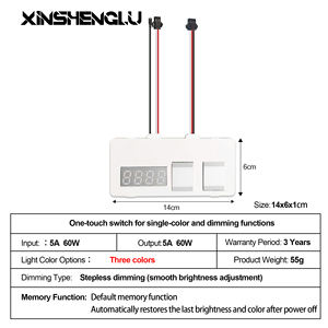 Controlador LED Inteligente Táctil OEM ODM de 60W 12V/24V para Espejo, Regulable CCT, Antivaho, con Reloj Digital, IP21, para Iluminación de Baño - Product Image 3