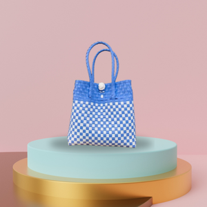 2025 elegante bolsa de plástico Premium tejida a mano patrón Lurik inspirado en el tejido indonesio hecho de materiales reciclados - Product Image 1