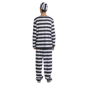 DIXU Adulte Hommes Prisonnier Costumes Halloween Fête Déguisement Cosplay Prisonnier Costume - Product Image 2